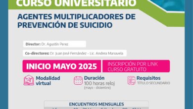 Photo of Este viernes inicia el Curso Universitario de Prevención del Suicidio impulsado por el Municipio de Río Grande, la UNLP y APSA