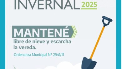 Photo of Se recuerda a los vecinos frentistas mantener las veredas libres de nieve, hielo o escarcha