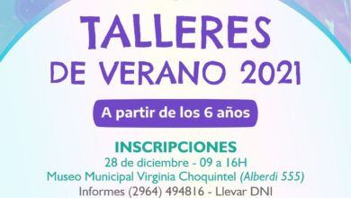 Photo of ESTE LUNES ABREN LAS INSCRIPCIONES PARA LOS TALLERES DE VERANO