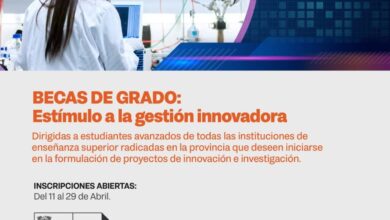 Photo of CONVOCATORIA A BECAS “ESTÍMULO A LA GESTIÓN INNOVADORA” PARA ESTUDIANTES UNIVERSITARIOS AVANZADOS