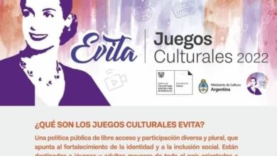 Photo of SE EXTENDIÓ HASTA EL 15 DE AGOSTO LA FECHA DE INSCRIPCIÓN PARA LOS JUEGOS EVITA CULTURALES 2022