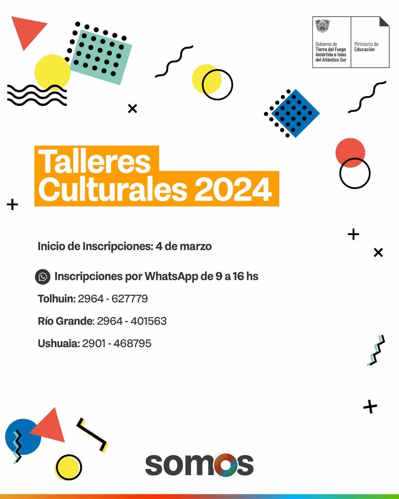 Photo of INICIAN LOS TALLERES CULTURALES 2024 QUE SE REALIZARÁN EN TODA LA PROVINCIA