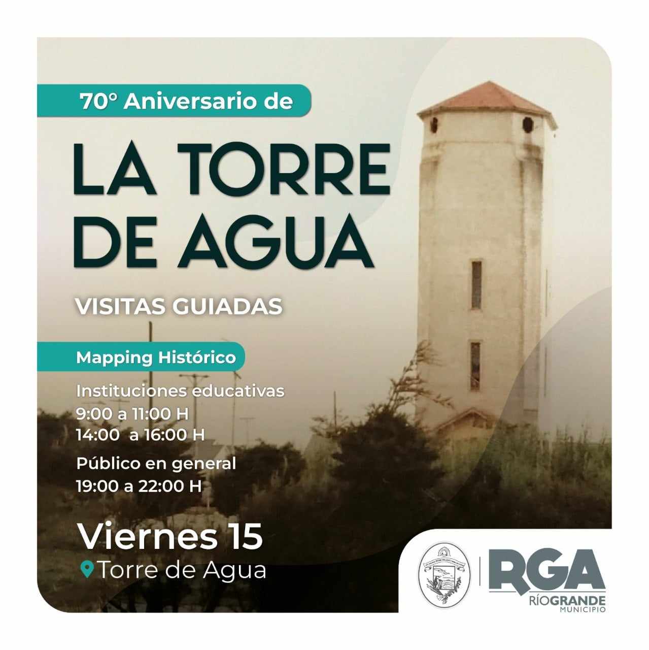 Photo of RÍO GRANDE ACIVIDADES POR EL 70° ANIVERSARIO DE LA TORRE DE AGUA