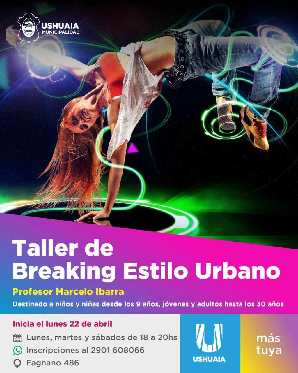 Photo of LA SECRETARÍA DE CULTURA Y EDUCACIÓN ABRE LAS INSCRIPCIONES AL TALLER DE “BREAKING ESTILO URBANO”