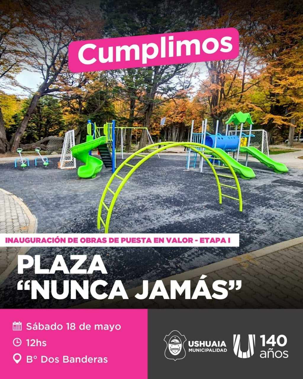 Photo of SE INAUGURA LA PRIMERA ETAPA DE LA PUESTA EN VALOR DE LA PLAZA ‘NUNCA JAMÁS