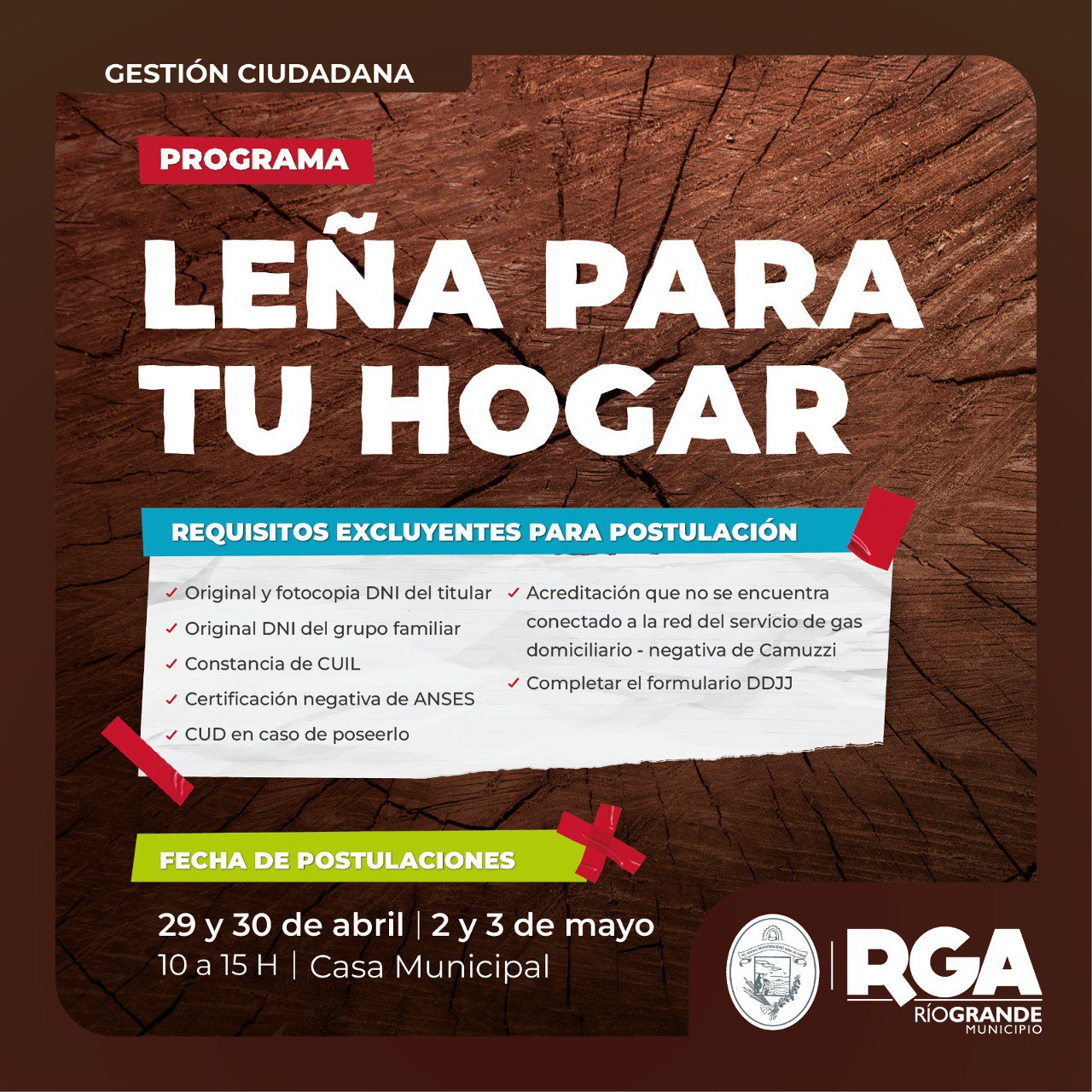 Photo of Continúan las inscripciones del programa “Leña para tu Hogar”