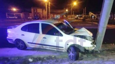 Photo of Conductor en estado de ebriedad colisionó contra una columna