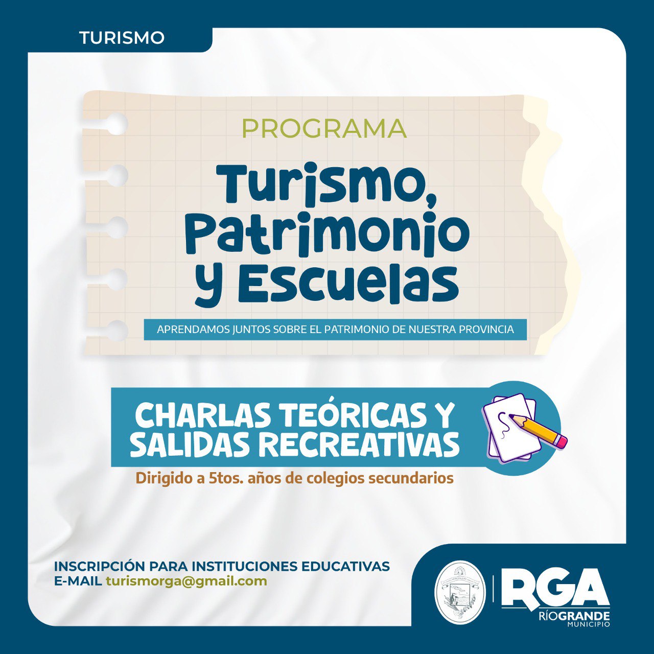 Photo of Se abren las inscripciones para participar del programa “Turismo, Patrimonio y Escuelas”