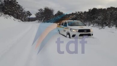 Photo of La ruta a Almanza con cierre parcial al tránsito por la nieve acumulada