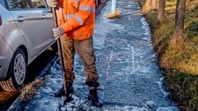 Photo of La Municipalidad de Ushuaia multó a vecinos que no limpiaron el hielo de sus veredas