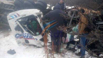 Photo of Volcó un camión en Ruta N°3 y el conductor resultó lesionado