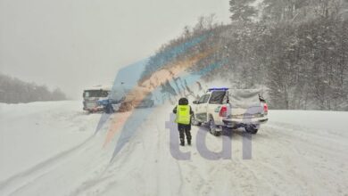 Photo of Despistes y hasta transportes varados por las intensas nevadas hacia la zona sur de la provincia