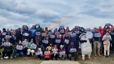 Photo of Protesta contra el Impuesto al Turista en el cartel de Ushuaia